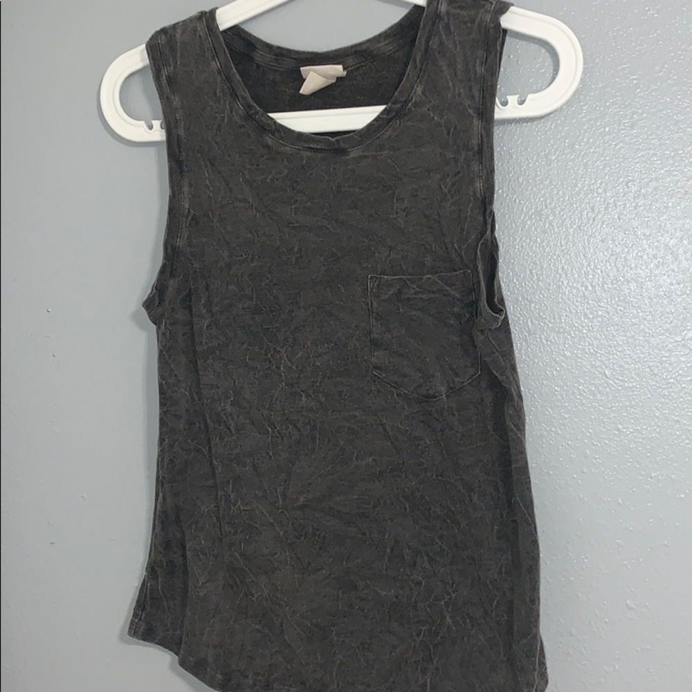Mineral Wash Grey Tank Top